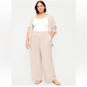 Women’s Old Navy High waisted linen blend wide leg pants